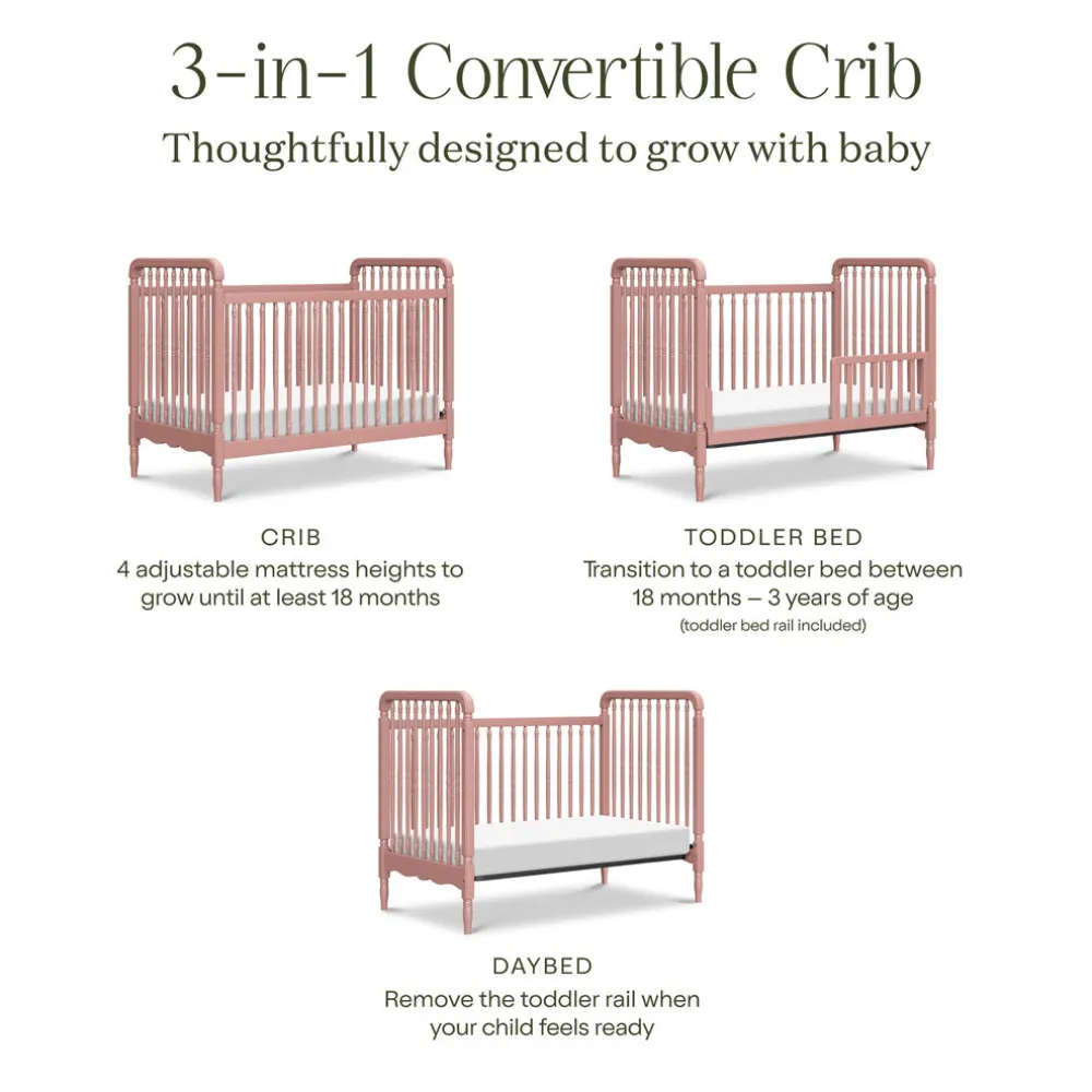 Liberty 3-in-1 Convertible Spindle Crib + Toddler Bed Conversion Kit