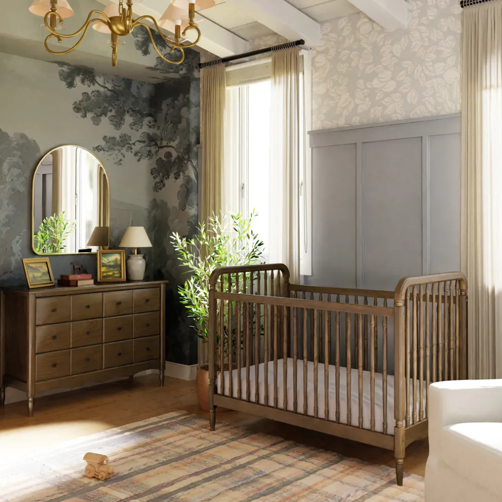 Liberty 3-in-1 Convertible Spindle Crib + Toddler Bed Conversion Kit