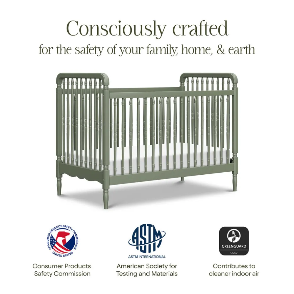 Liberty 3-in-1 Convertible Spindle Crib + Toddler Bed Conversion Kit