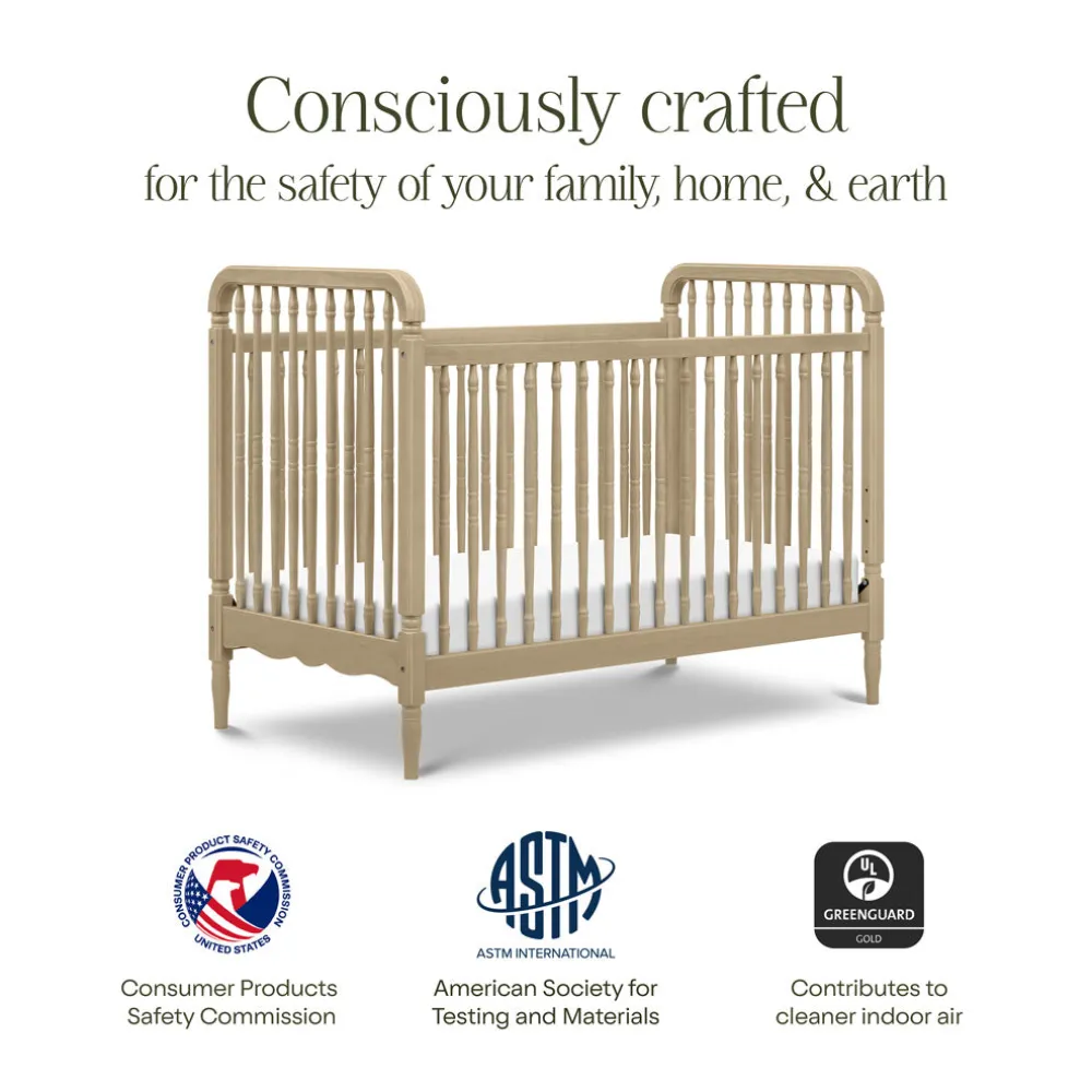 Liberty 3-in-1 Convertible Spindle Crib + Toddler Bed Conversion Kit