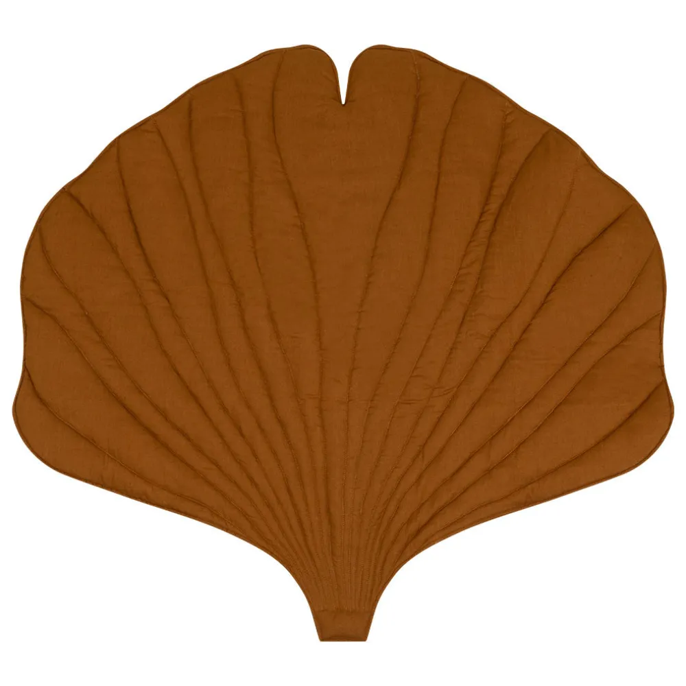 Linen Ginkgo Leaf Mat