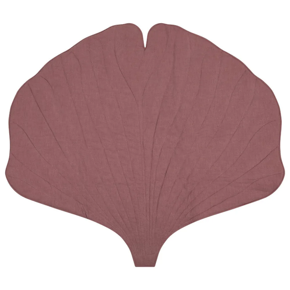 Linen Ginkgo Leaf Mat