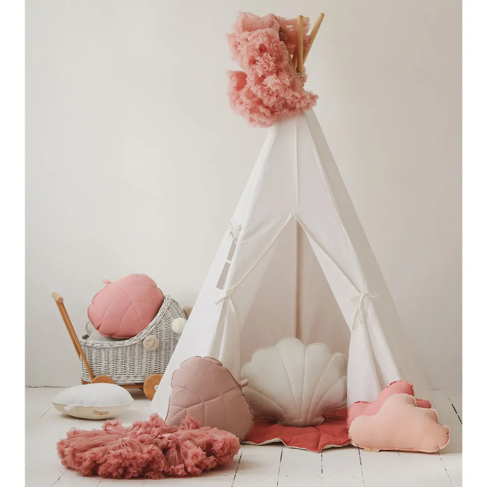 Linen Teepee Tent and Mat Set