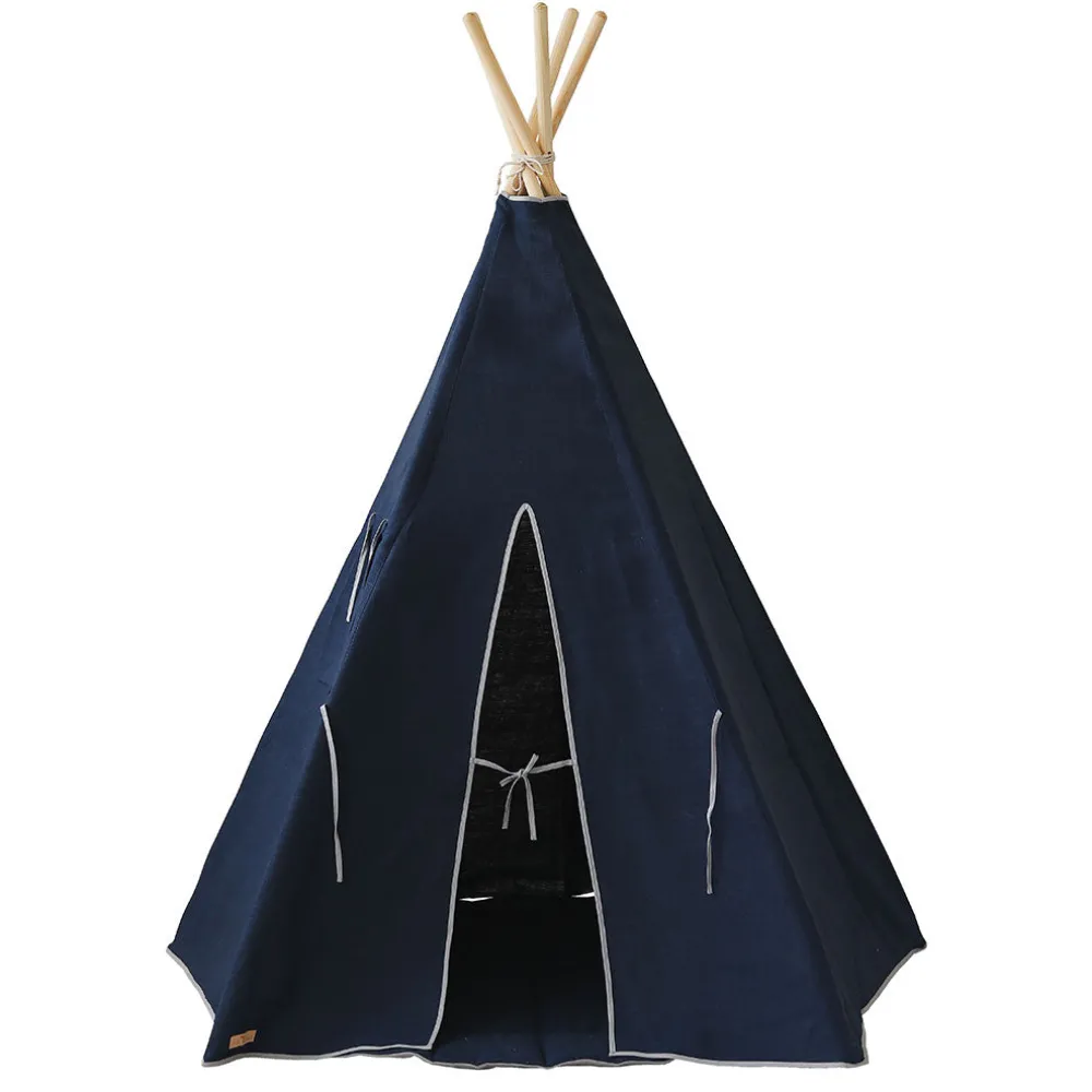 Linen Teepee Tent and Mat Set
