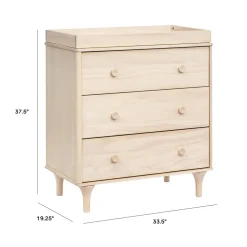 Lolly 3-Drawer Compact Changer Dresser with Removable Changing Tray (34