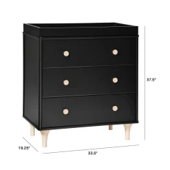 Lolly 3-Drawer Compact Changer Dresser with Removable Changing Tray (34