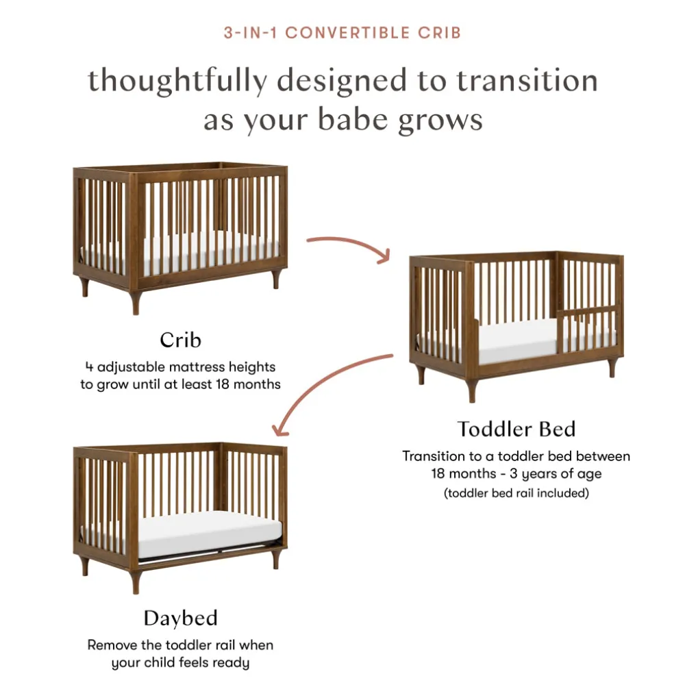 Lolly 3-in-1 Convertible Crib + Toddler Bed Conversion Kit