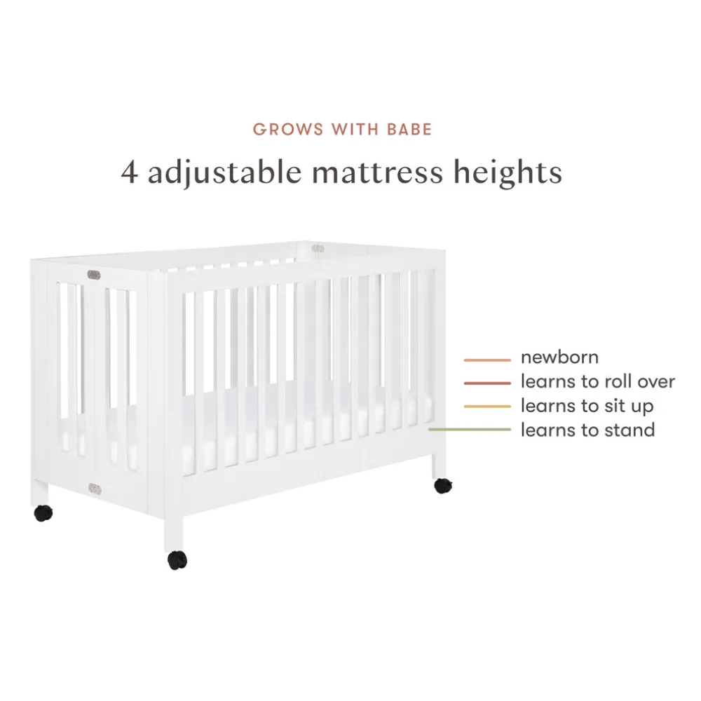 Maki Portable Folding Crib + Conversion Kit