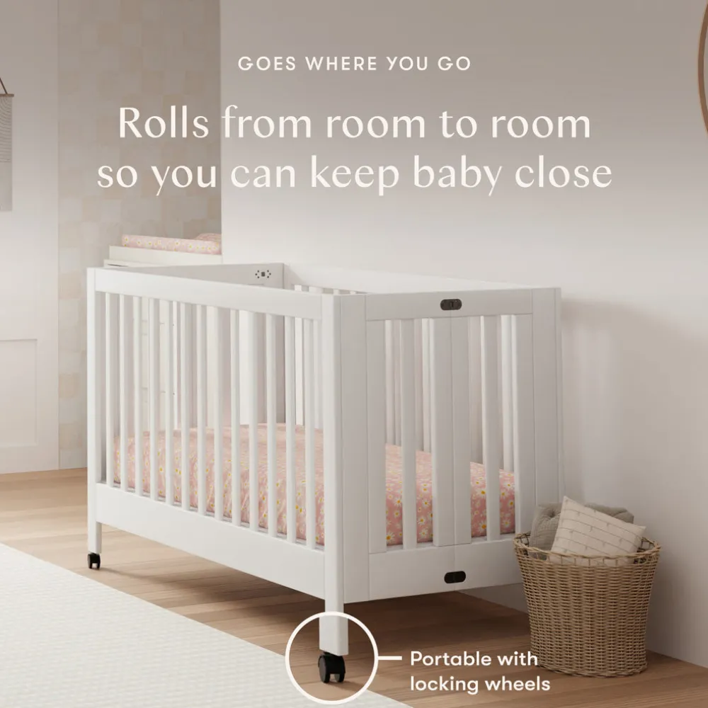 Maki Portable Folding Crib + Conversion Kit