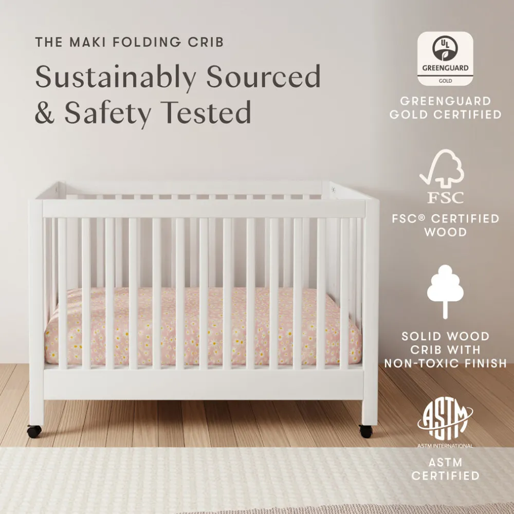 Maki Portable Folding Crib + Conversion Kit