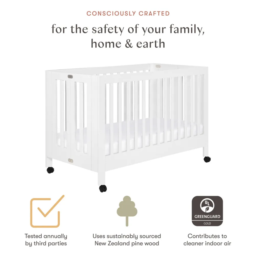 Maki Portable Folding Crib + Conversion Kit