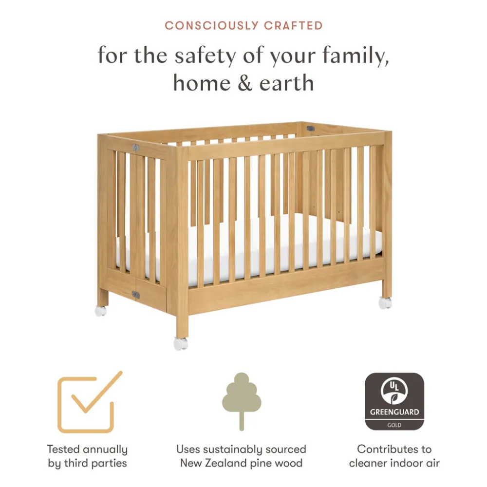 Maki Portable Folding Crib + Conversion Kit