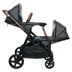 Maverick Single to Double Stroller With Two Toddler Seats
