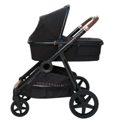 Maverick Single To Double Stroller With Bassinet and Toddler Seat