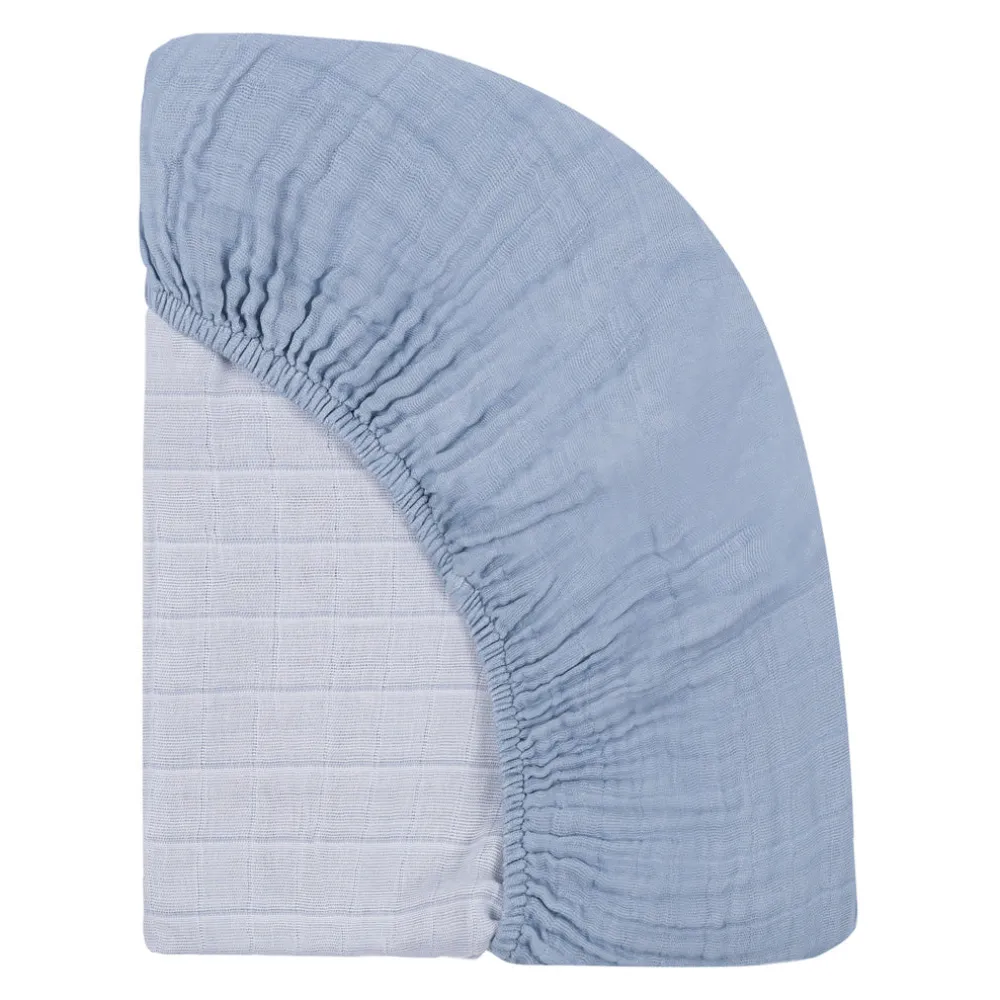 Mini Crib Sheet In GOTS Certified Organic Muslin Cotton