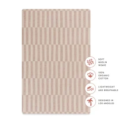 Mini Crib Sheet In GOTS Certified Organic Muslin Cotton