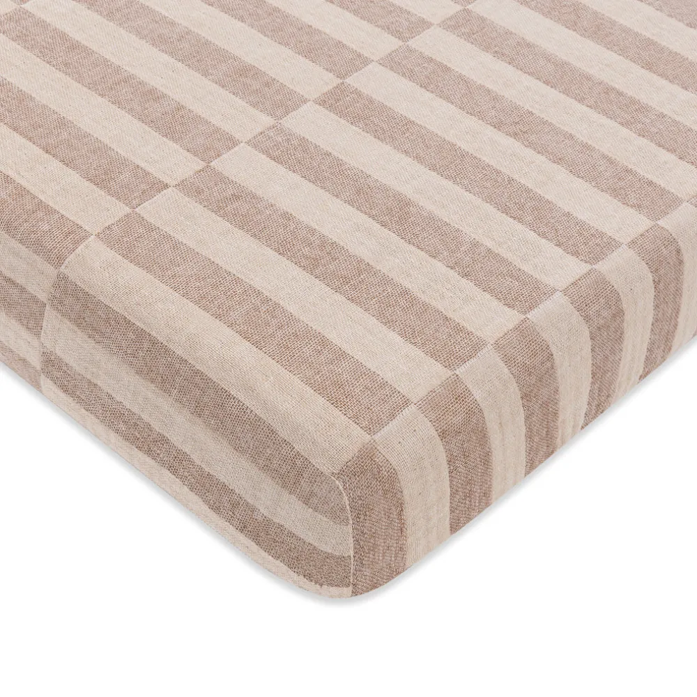 Mini Crib Sheet In GOTS Certified Organic Muslin Cotton