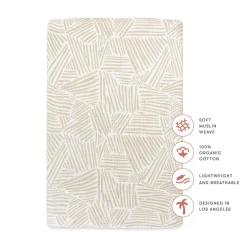 Mini Crib Sheet In GOTS Certified Organic Muslin Cotton