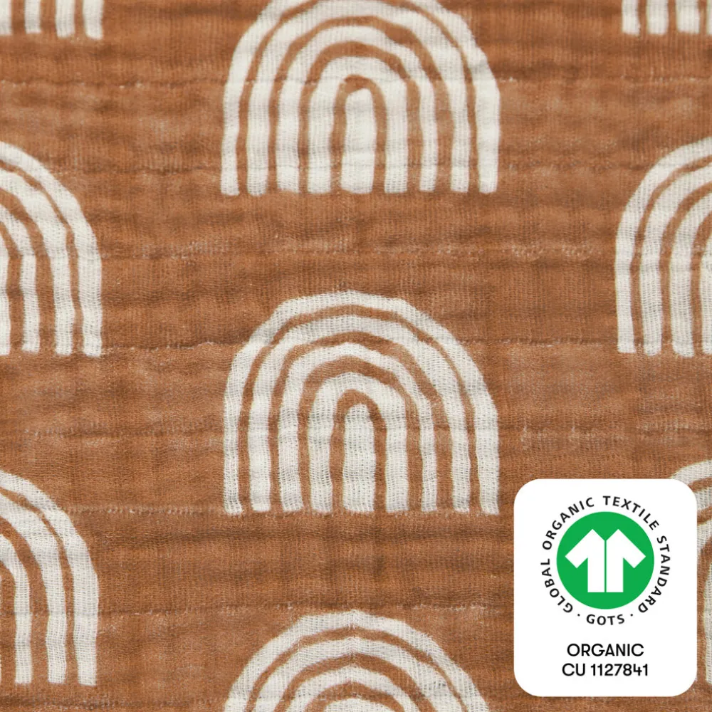 Mini Crib Sheet In GOTS Certified Organic Muslin Cotton