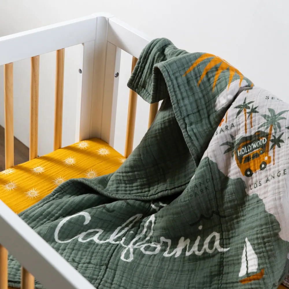 Mini Crib Sheet In GOTS Certified Organic Muslin Cotton
