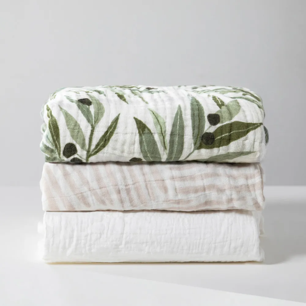 Mini Crib Sheet In GOTS Certified Organic Muslin Cotton
