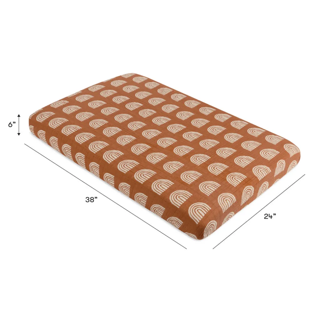 Mini Crib Sheet In GOTS Certified Organic Muslin Cotton