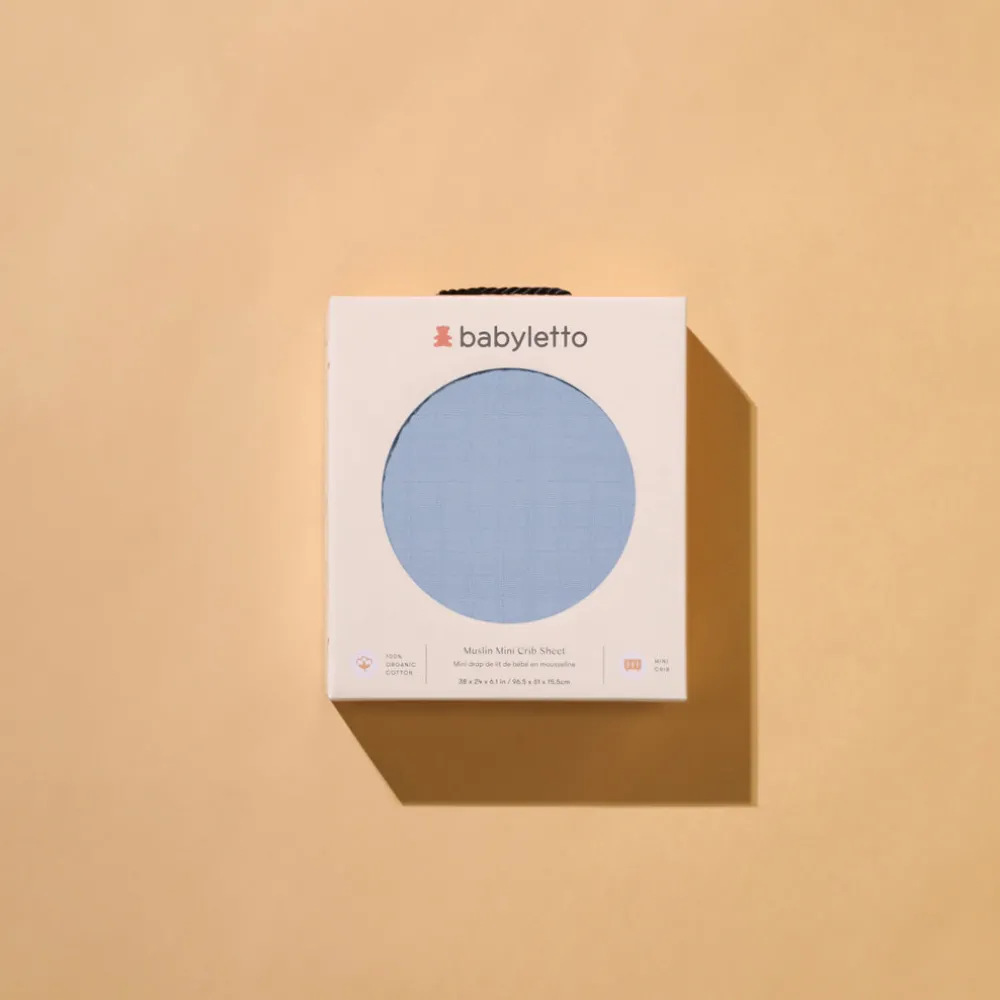 Mini Crib Sheet In GOTS Certified Organic Muslin Cotton