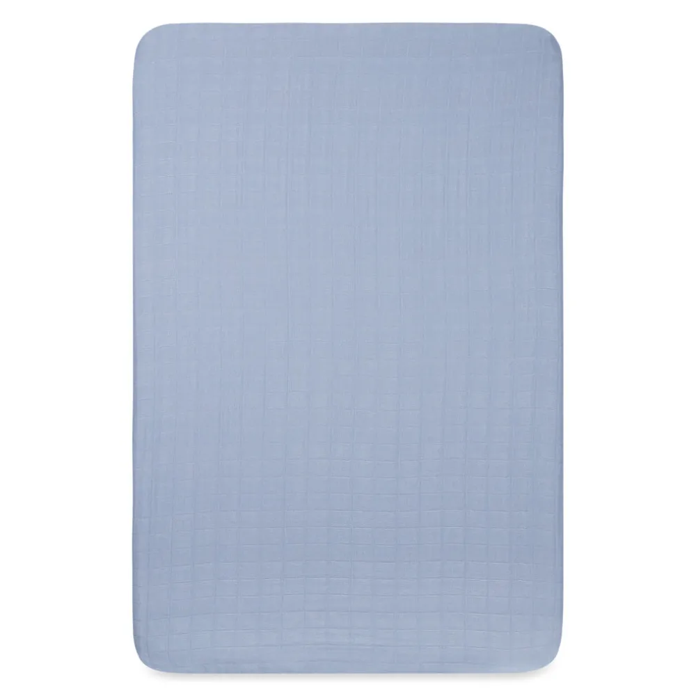 Mini Crib Sheet In GOTS Certified Organic Muslin Cotton