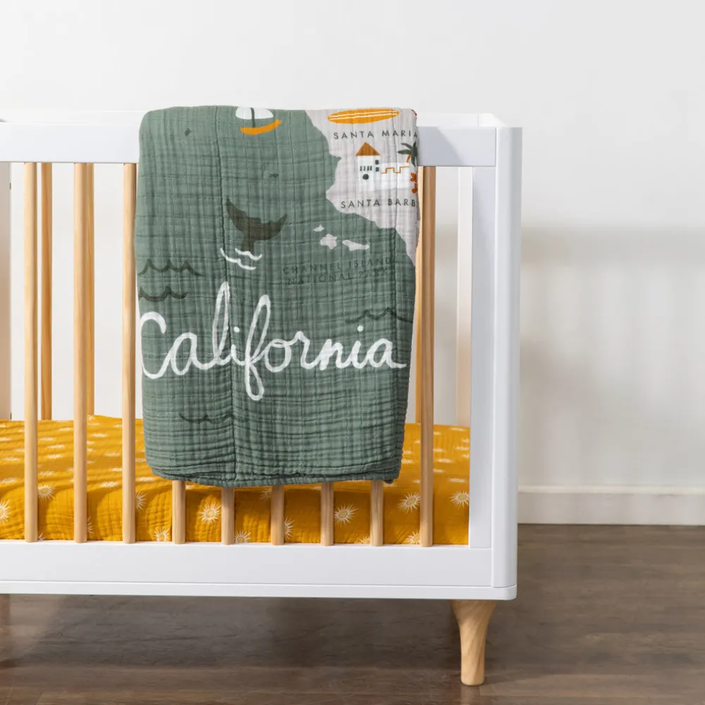 Mini Crib Sheet In GOTS Certified Organic Muslin Cotton