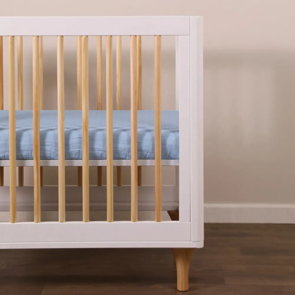 Mini Crib Sheet In GOTS Certified Organic Muslin Cotton