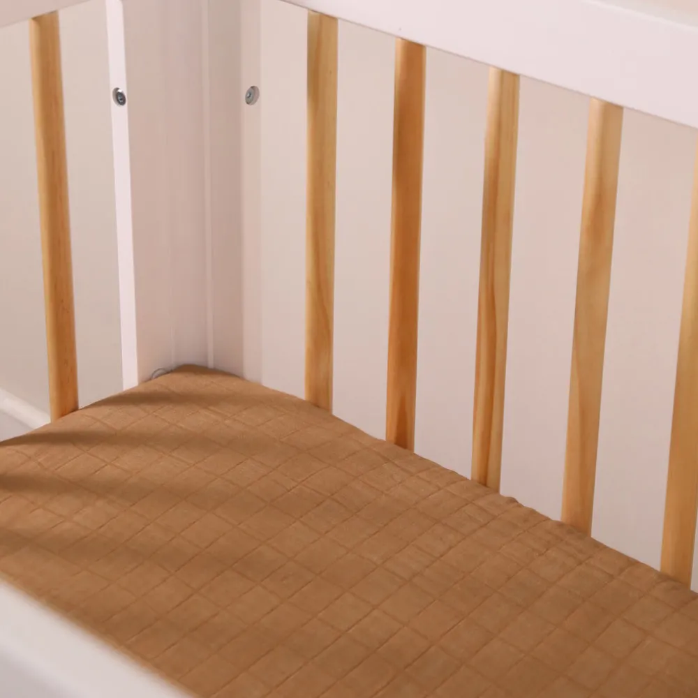 Mini Crib Sheet In GOTS Certified Organic Muslin Cotton