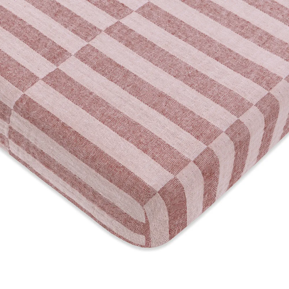 Mini Crib Sheet In GOTS Certified Organic Muslin Cotton