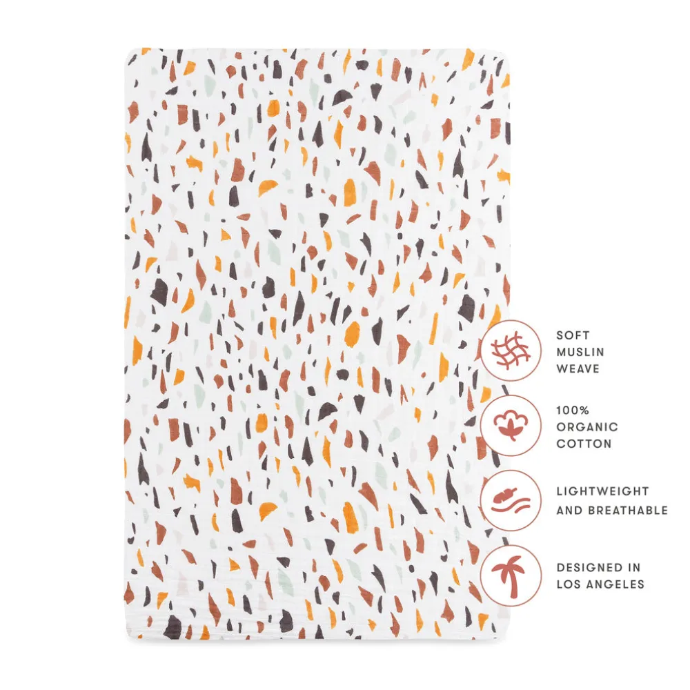 Mini Crib Sheet In GOTS Certified Organic Muslin Cotton