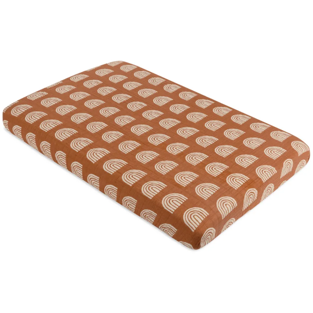 Mini Crib Sheet In GOTS Certified Organic Muslin Cotton
