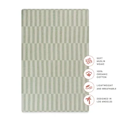 Mini Crib Sheet In GOTS Certified Organic Muslin Cotton
