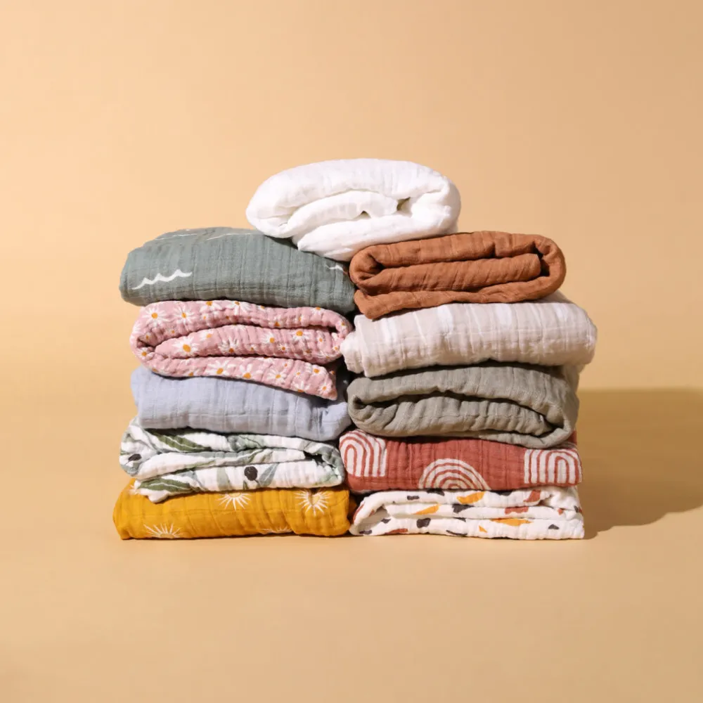 Mini Crib Sheet In GOTS Certified Organic Muslin Cotton