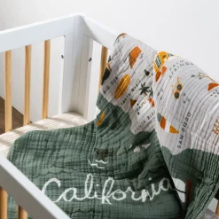 Mini Crib Sheet In GOTS Certified Organic Muslin Cotton