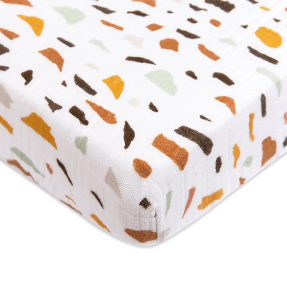 Mini Crib Sheet In GOTS Certified Organic Muslin Cotton