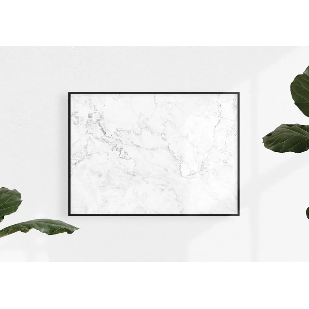 Modern Grey & White Marble Wallpaper