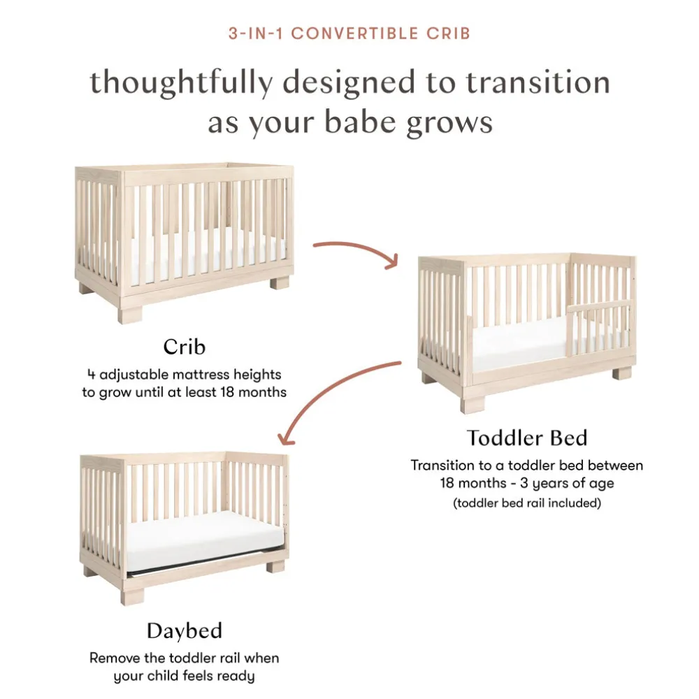 Modo 3-in-1 Convertible Crib with Toddler Bed Conversion Kit