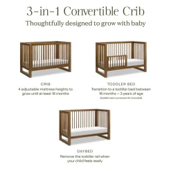 Nantucket 3-in-1 Convertible Crib With Toddler Bed Conversion Kit