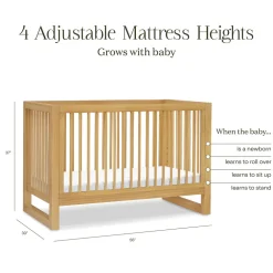 Nantucket 3-in-1 Convertible Crib With Toddler Bed Conversion Kit