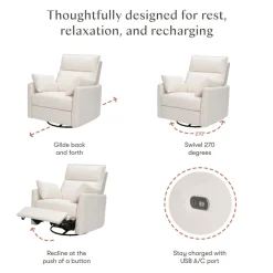 Nori Electronic Recliner and Swivel Glider with USB port