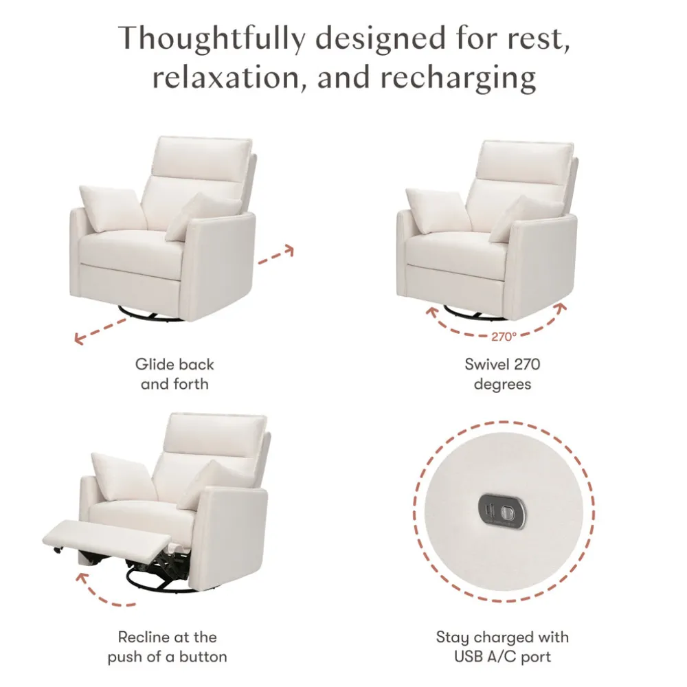 Nori Electronic Recliner and Swivel Glider with USB port