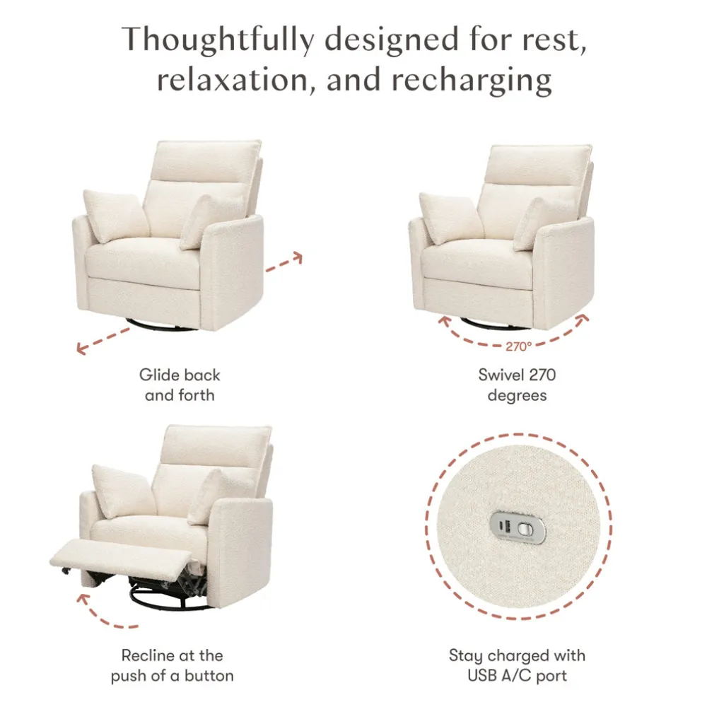 Nori Electronic Recliner and Swivel Glider with USB port