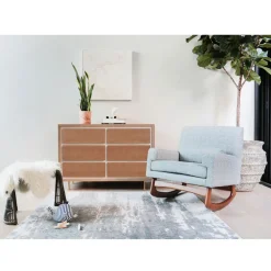 Novella 6 Drawer Dresser in Stained Ash and Ivory