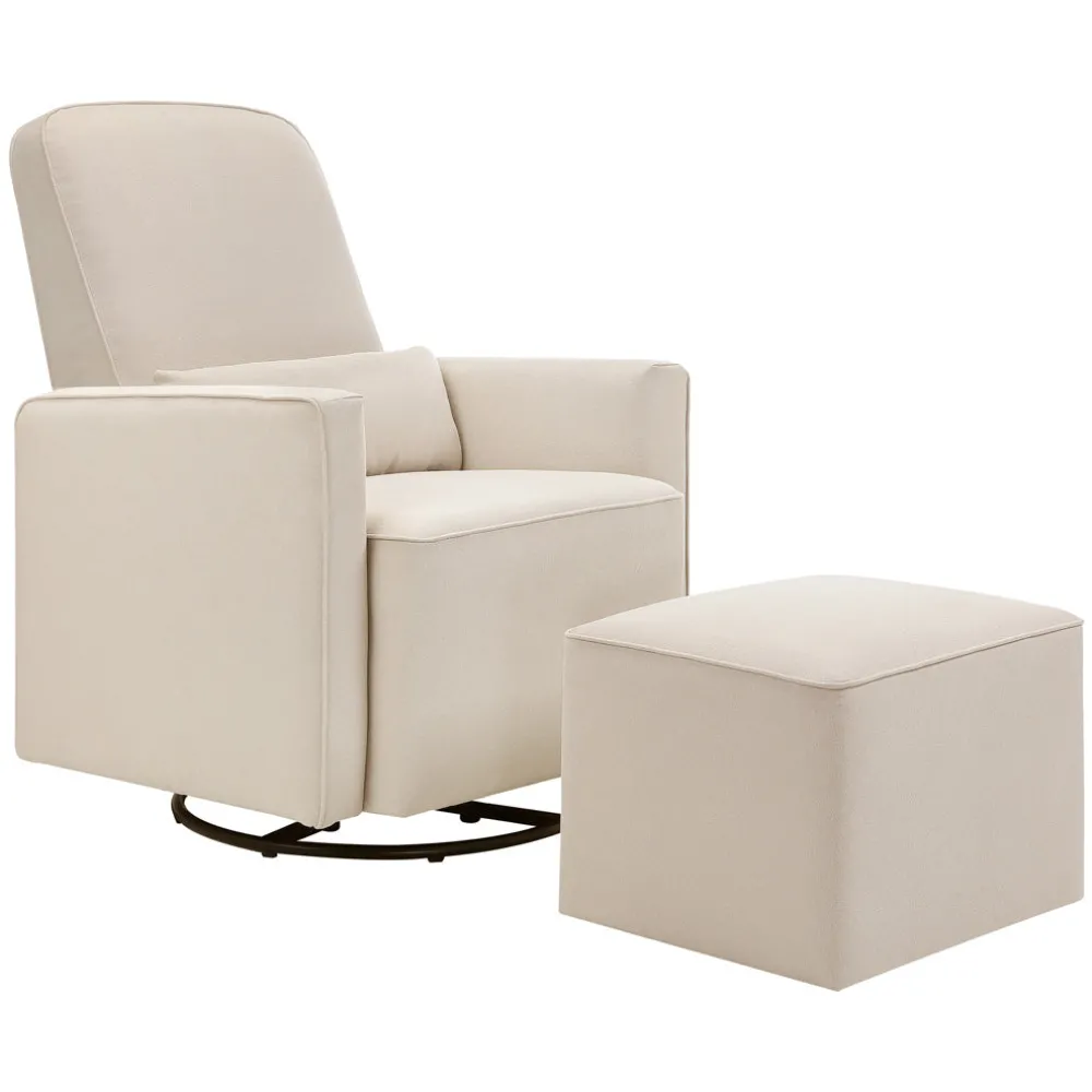 Olive Glider With Ottoman