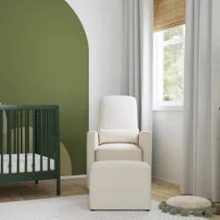 Olive Glider With Ottoman
