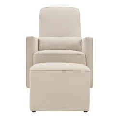 Olive Glider With Ottoman