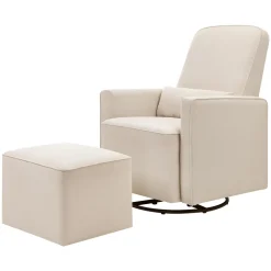 Olive Glider With Ottoman